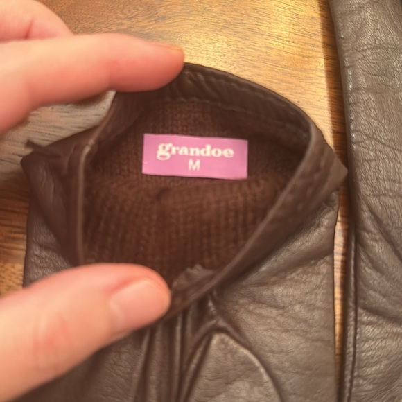 Grandoe brown leather gloves - Picture 5 of 5